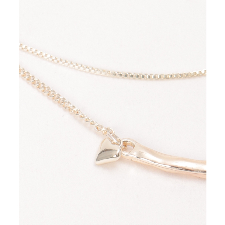 カーブメタル2連ネックレス | ikka  | 詳細画像4 