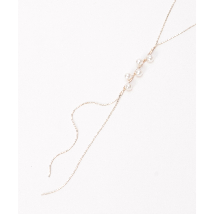 パール付きY字ネックレス | ikka  | 詳細画像3 