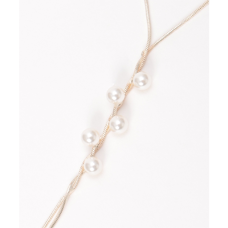 パール付きY字ネックレス | ikka  | 詳細画像4 