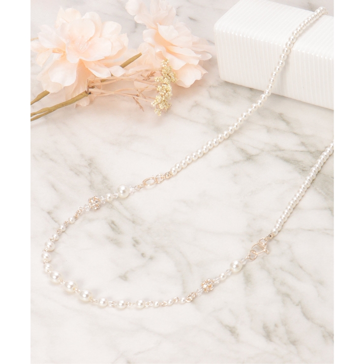 ゴールド | 2wayロングパールネックレス | ikka 