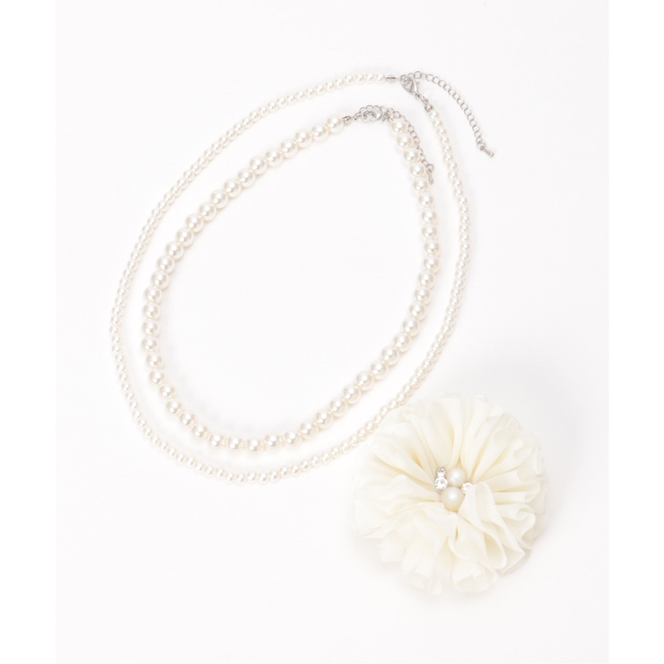 【フォーマル対応】コサージュ付きパールネックレス2 | ikka  | 詳細画像4 