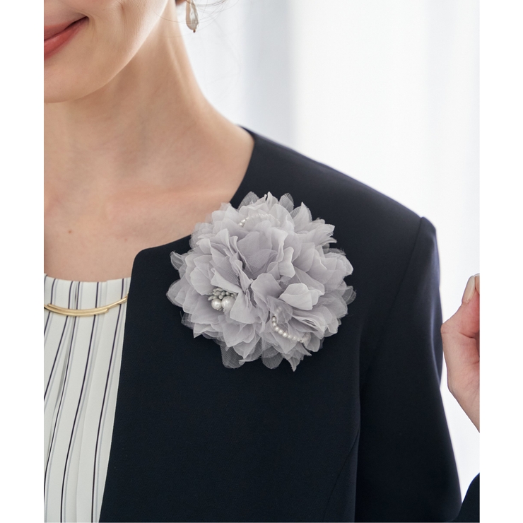 ライトグレー | 【フォーマル対応】フラワーコサージュ | ikka 