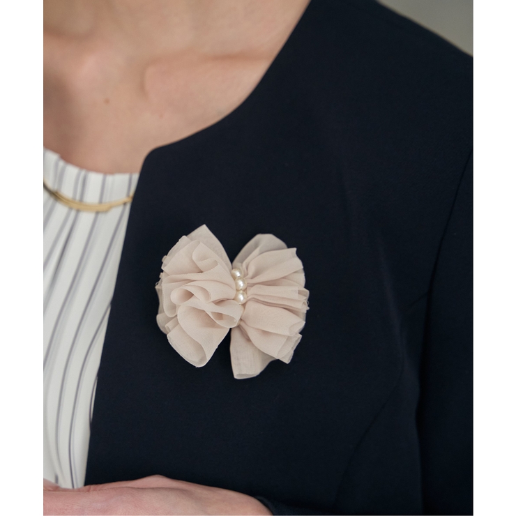 ベージュ | 【フォーマル対応】フラワーコサージュA | ikka 