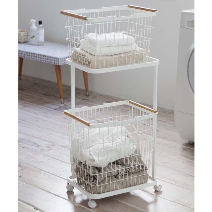 ホワイト | 【WEB限定】tosca ランドリーワゴン バスケット トスカ | Lbc with Life