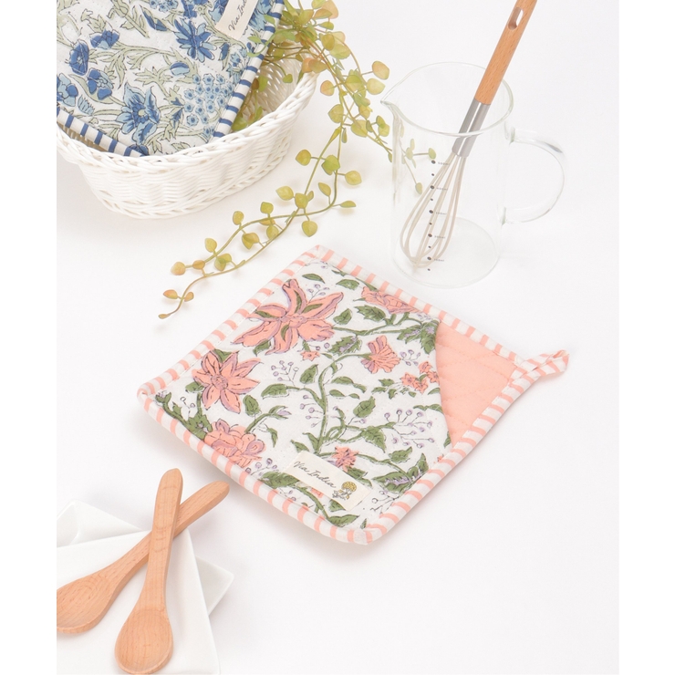 ライラック | ミトン鍋敷きブロックプリント | Lbc with Life