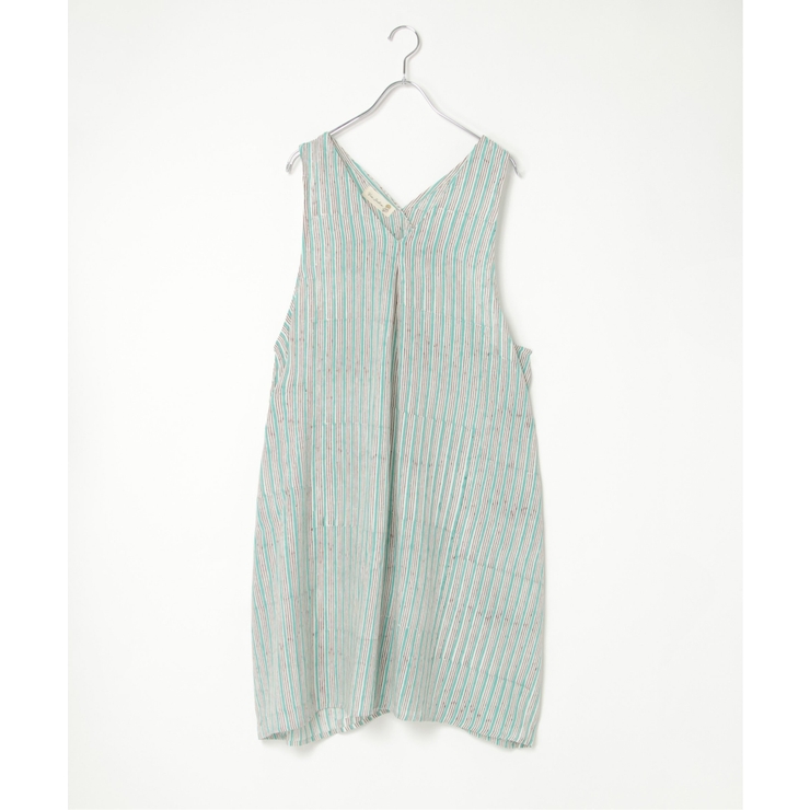 ブルーケイ | エプロンストライプブロックプリント | Lbc with Life