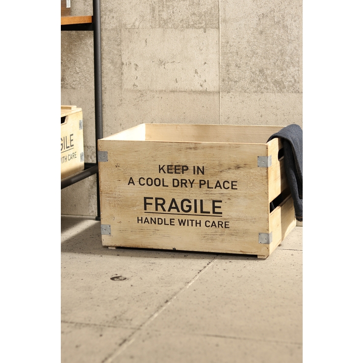 ベージュ | フラジールスタッキングボックス L | ikka 