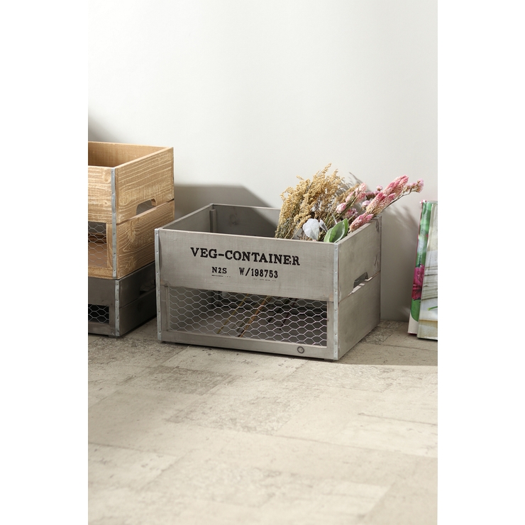 グレー | ベジウッドボックス L | ikka 