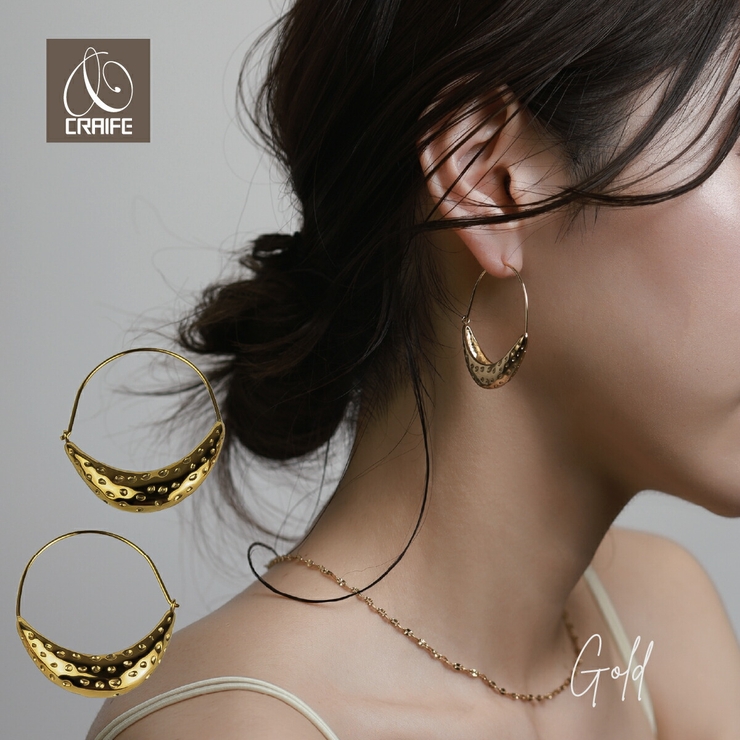 【CRAIFE】フープピアス 金属アレルギー対応 両耳セット | CRAIFE | 詳細画像1 