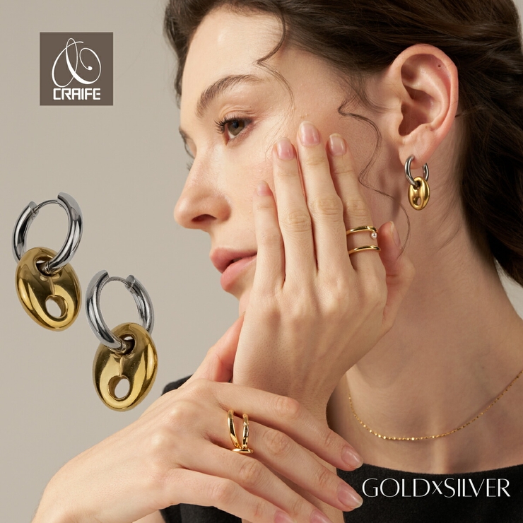 【CRAIFE】フープピアス 金属アレルギー対応 両耳セット | CRAIFE | 詳細画像1 