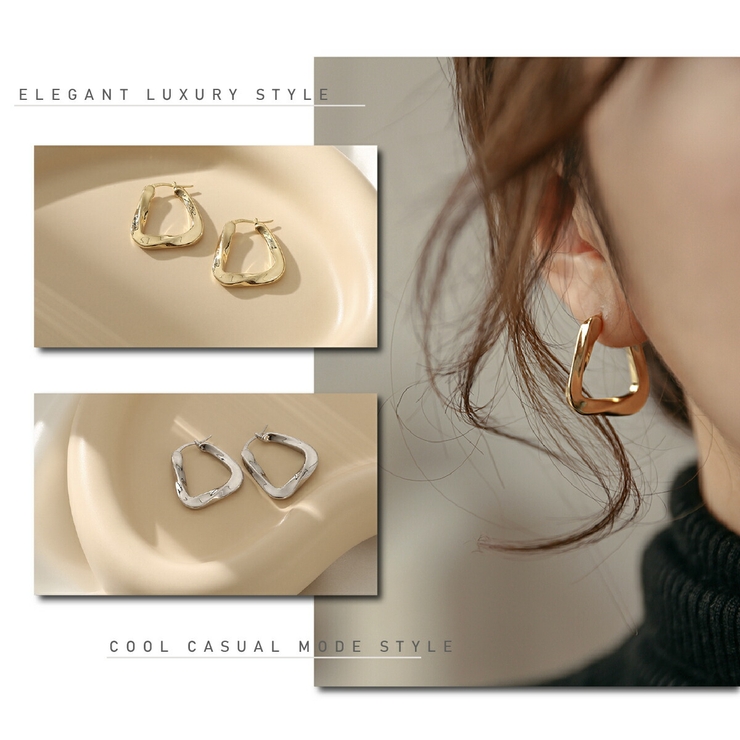 【CRAIFE】フープピアス 痛くないイヤリング 金属アレルギー対応両耳セット | CRAIFE | 詳細画像8 