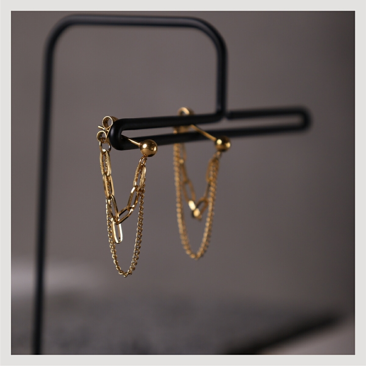 【CRAIFE】チェーンピアス 金属アレルギー対応 両耳セット | CRAIFE | 詳細画像4 