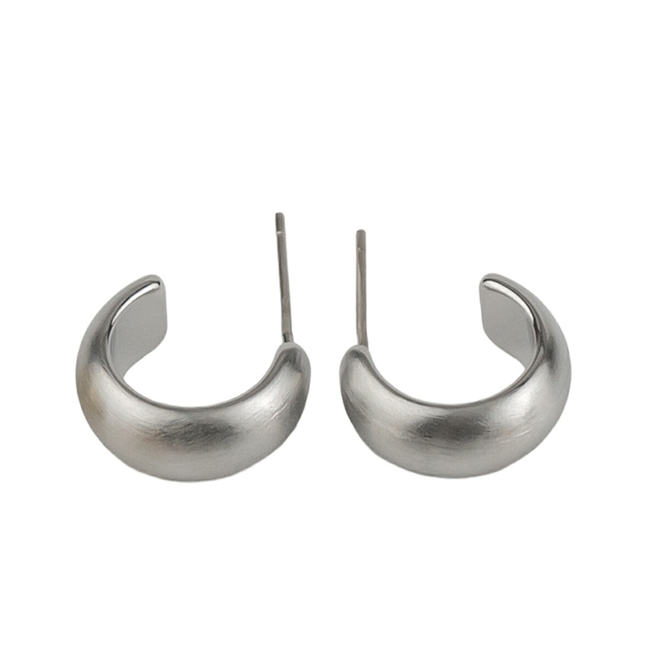 マットシルバー | 【CRAIFE】痛くない イヤリング ピアス 金属アレルギー対応 両耳セット | CRAIFE