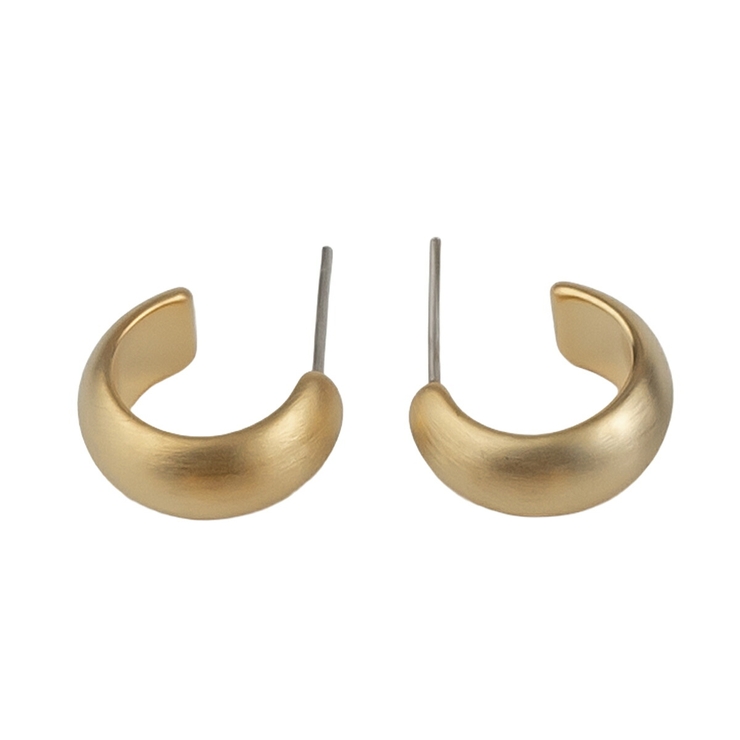 マットゴールド | 【CRAIFE】痛くない イヤリング ピアス 金属アレルギー対応 両耳セット | CRAIFE