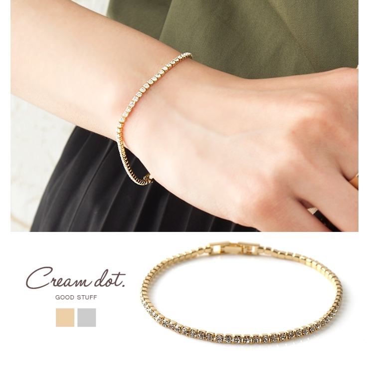 テニスブレス ブレスレット レディース | CREAM-DOT | 詳細画像1 