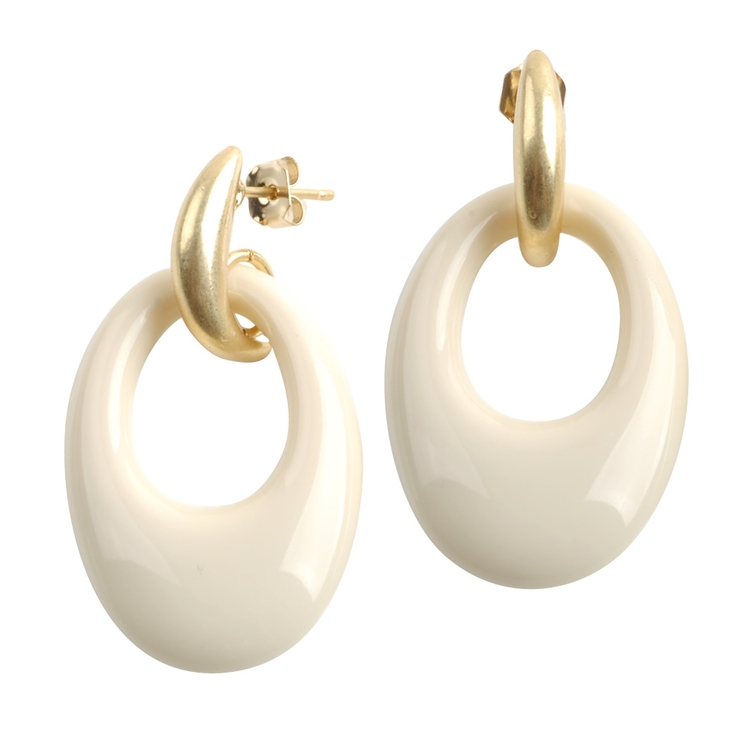 A：ホワイト | ピアス イヤリング 金属アレルギー | CREAM-DOT