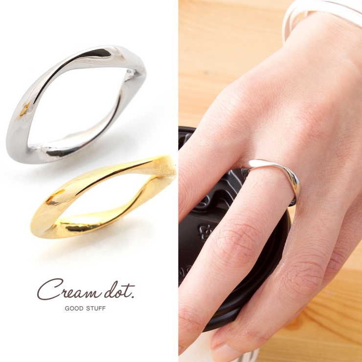 指輪 ひねりデザインリング メタルリング | CREAM-DOT | 詳細画像1 