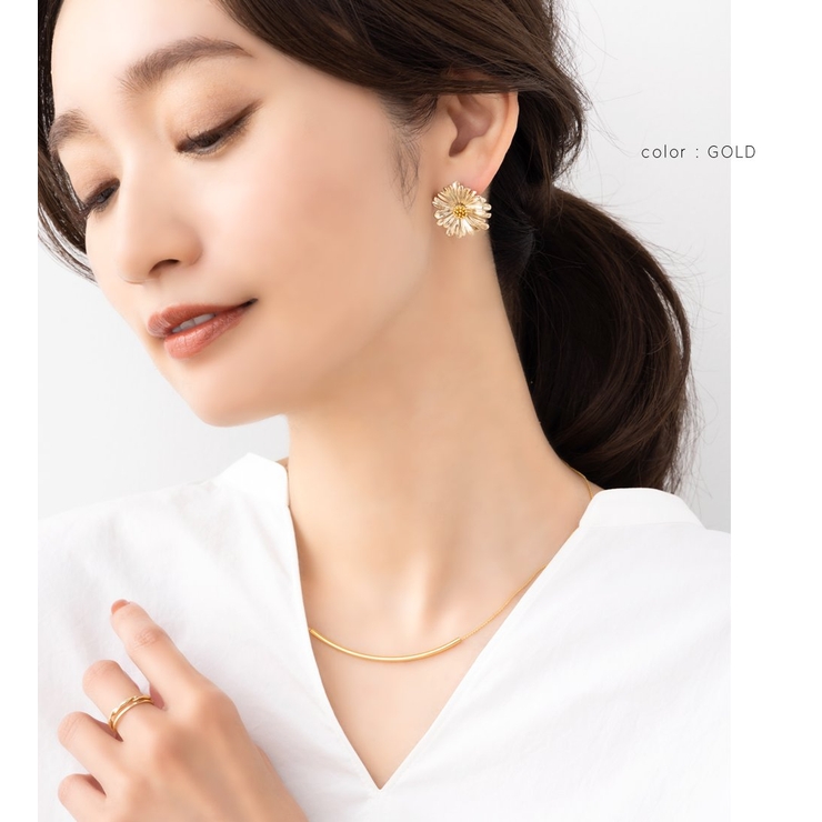 ピアス 大ぶりピアス チタンポスト[品番：CRMA0008303]｜CREAM-DOT