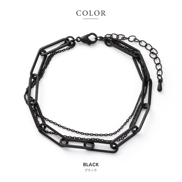 ブレスレット レディース ブラックプレーティング | CREAM-DOT | 詳細画像4 