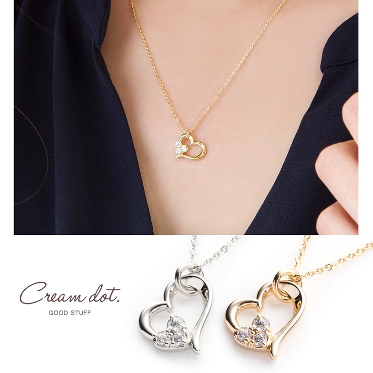 ネックレス ワントップ ハート | CREAM-DOT | 詳細画像1 