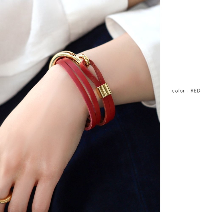 ブレスレット 本革 牛革[品番：CRMA0000505]｜CREAM-DOT（クリーム