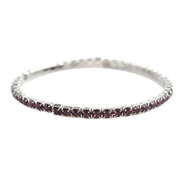 パープル | テニスブレスレット レディース ゴールド | CREAM-DOT