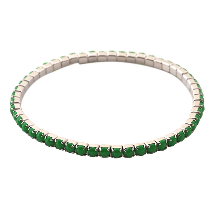 ビビッドグリーン | テニスブレスレット レディース ゴールド | CREAM-DOT