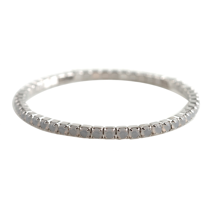 ホワイト | テニスブレスレット レディース ゴールド | CREAM-DOT