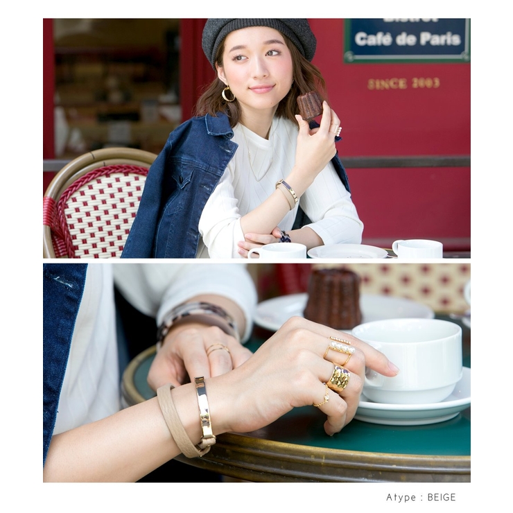 ブレスレット リアルレザー 牛革 | CREAM-DOT | 詳細画像13 