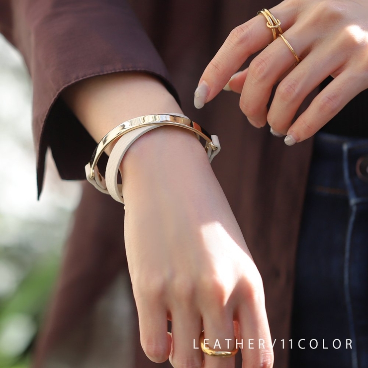 ブレスレット リアルレザー 牛革 | CREAM-DOT | 詳細画像1 