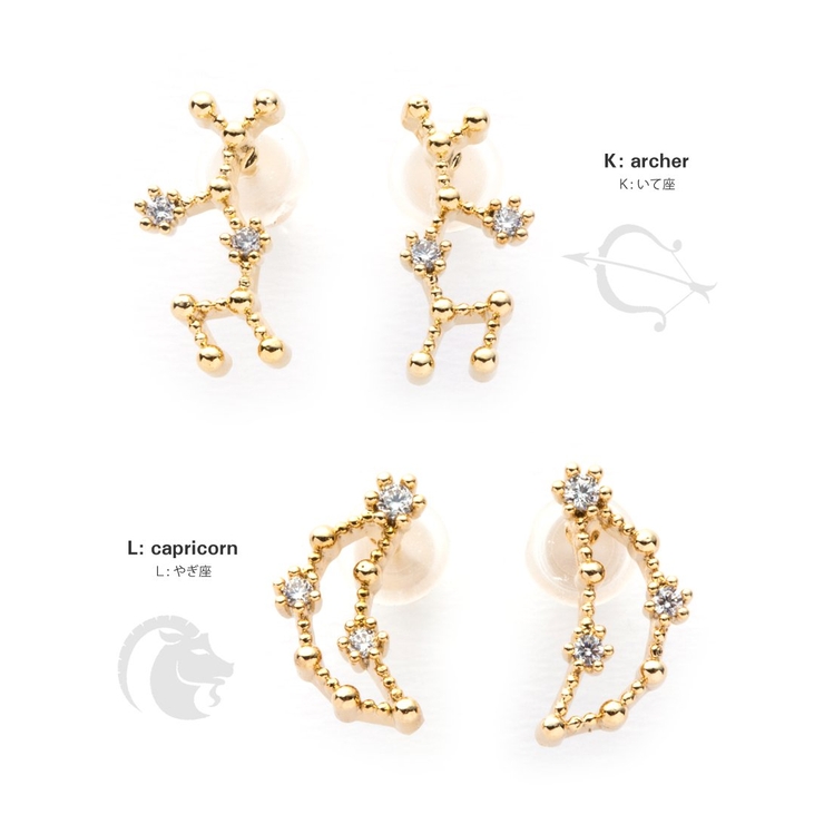 ピアス 十二星座 レディース[品番：CRMA0000870]｜CREAM-DOT