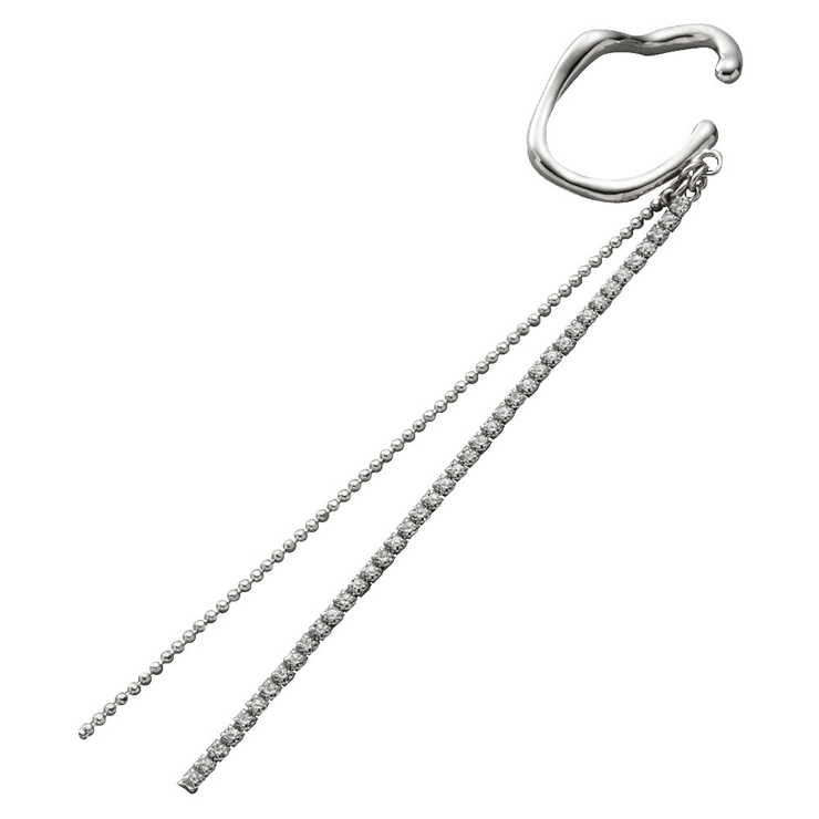 シルバー | イヤーカフ 金属アレルギー ニッケルフリー | CREAM-DOT