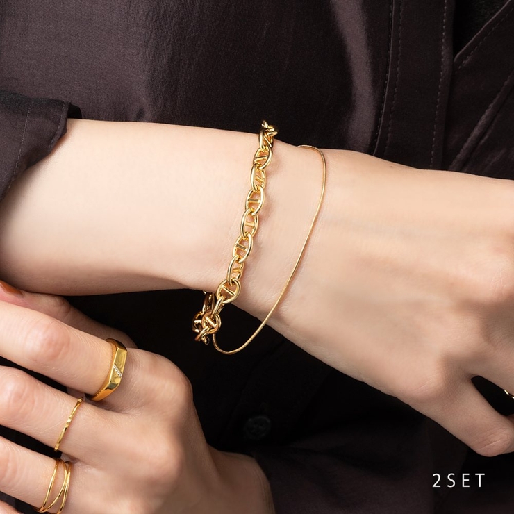 2点セット ブレスレット 金属アレルギー | CREAM-DOT | 詳細画像1 