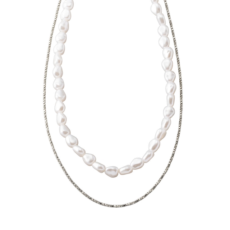 シルバー | 2点セット ネックレス 金属アレルギー | CREAM-DOT