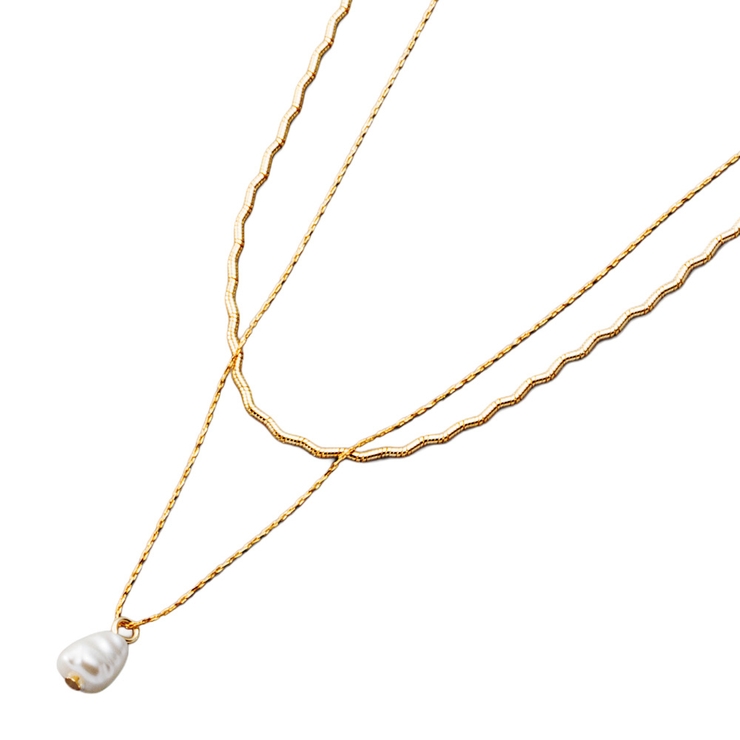 ゴールド | 金属アレルギー対応 2点セット ネックレス | CREAM-DOT