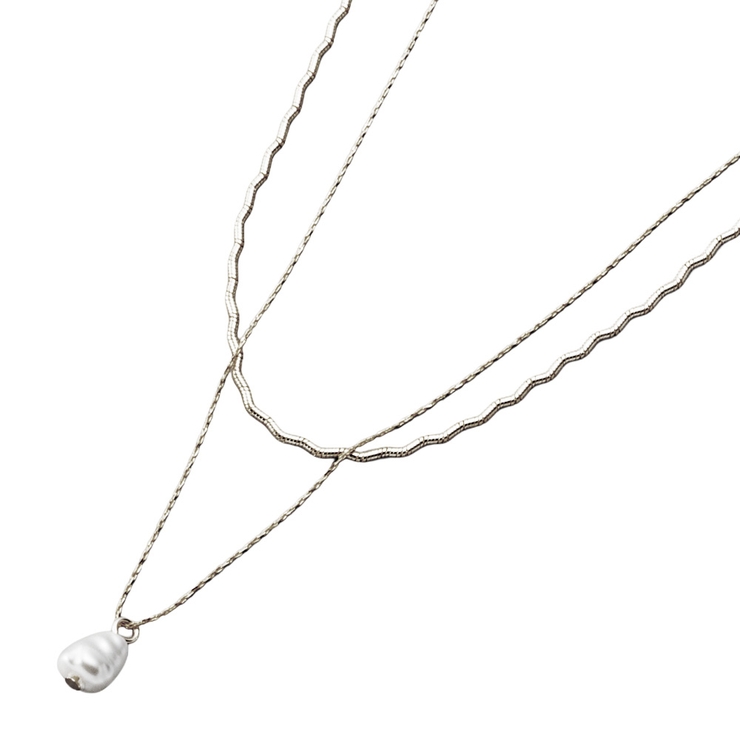 シルバー | 金属アレルギー対応 2点セット ネックレス | CREAM-DOT