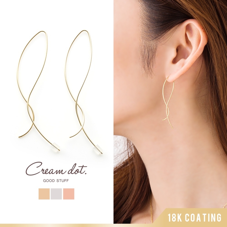 ピアス ワイヤーフックピアス バーフック | CREAM-DOT | 詳細画像1 