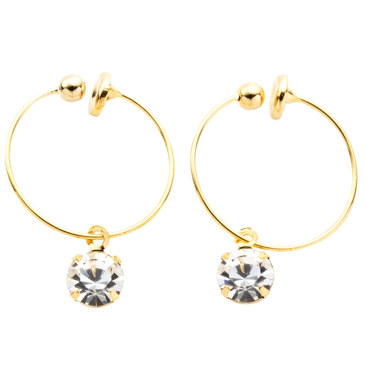 A：ゴールド | 選べる3タイプ イヤリング フープイヤリング | CREAM-DOT