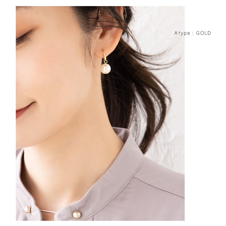 選べる4タイプ ピアス フックピアス | CREAM-DOT | 詳細画像7 