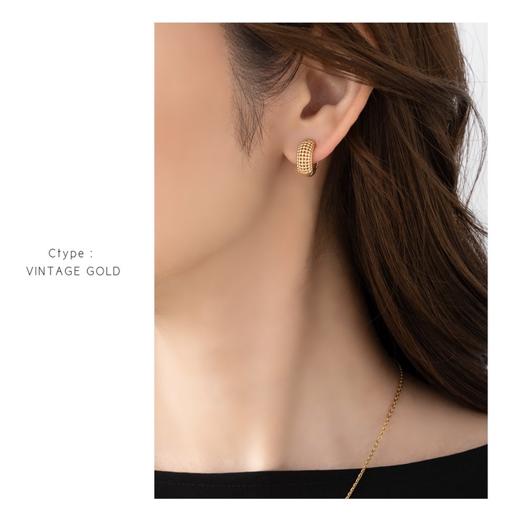 カフイヤリング 金属アレルギー ニッケルフリー | CREAM-DOT | 詳細画像11 