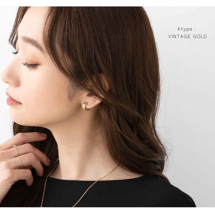 カフイヤリング 金属アレルギー ニッケルフリー | CREAM-DOT | 詳細画像14 