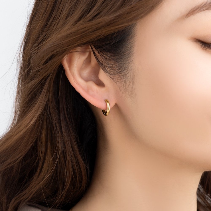 ステンレス製 ピアス フープピアス | CREAM-DOT | 詳細画像12 