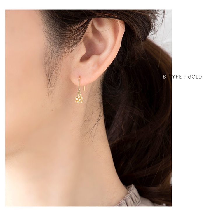 選べる3タイプ ピアス フックピアス | CREAM-DOT | 詳細画像13 
