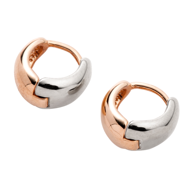 ピンク×シルバー | 金属アレルギー対応 ピアス フープピアス | CREAM-DOT