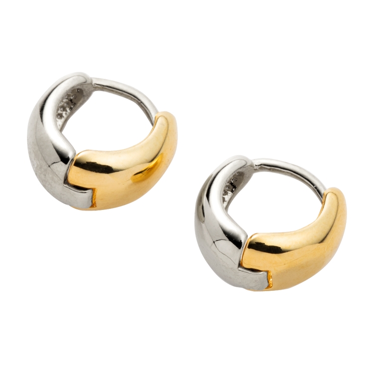 シルバー×ゴールド | 金属アレルギー対応 ピアス フープピアス | CREAM-DOT