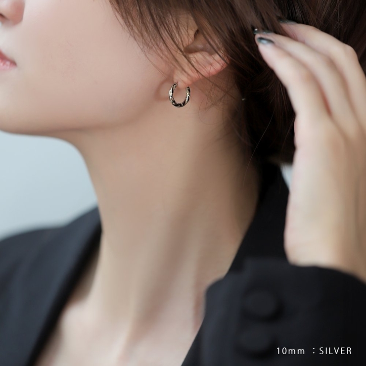 ステンレス製 ピアス フープピアス | CREAM-DOT | 詳細画像12 