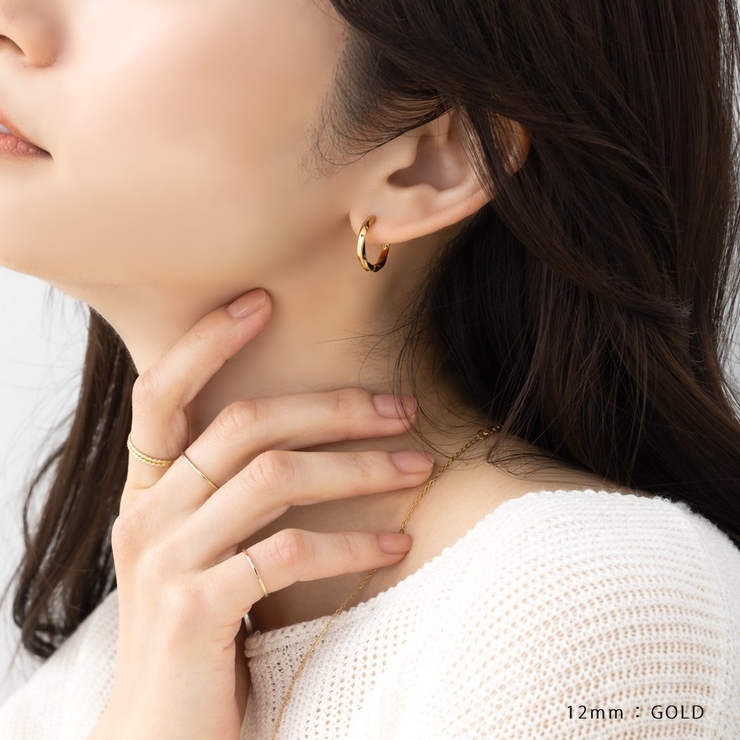 ステンレス製 ピアス フープピアス | CREAM-DOT | 詳細画像7 