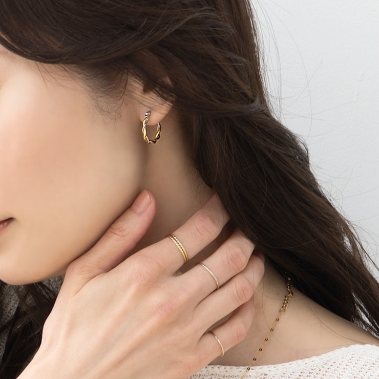 ステンレス製 ピアス フープピアス | CREAM-DOT | 詳細画像5 