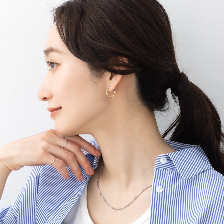 ステンレス製 ピアス フープピアス | CREAM-DOT | 詳細画像6 