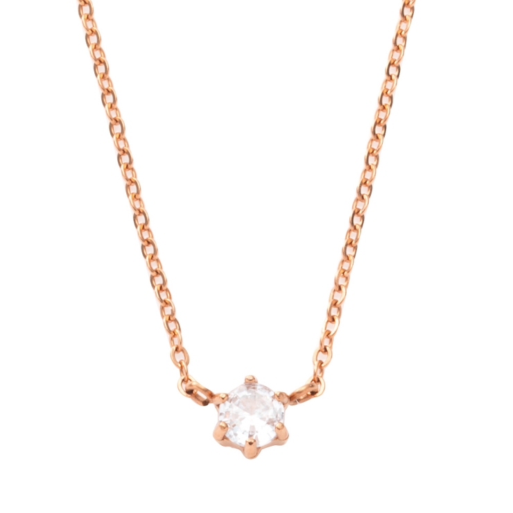 ピンクゴールド | ステンレス製 ネックレス 金属アレルギー | CREAM-DOT